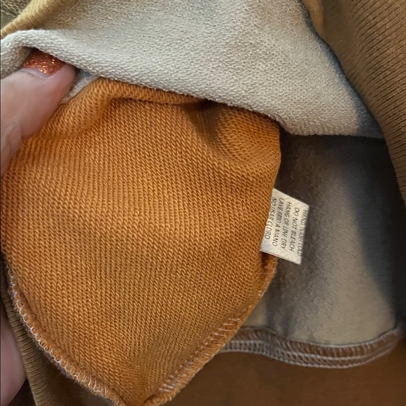 Easel Earth Tone Mixed Media Patchwork Crewneck Sweatshirt w/Plaid Accents - Picture 7 of 9